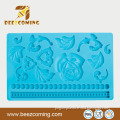 Kitchen Ware Silicone Blue Embossing Fondant Cake Mould